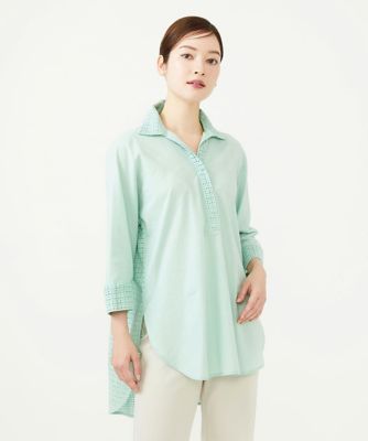 コットンレースドッキングロングブラウス | Sybilla (Women)/シビラ