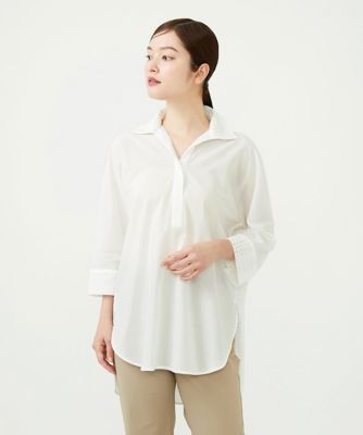 コットンレースドッキングロングブラウス | Sybilla (Women)/シビラ