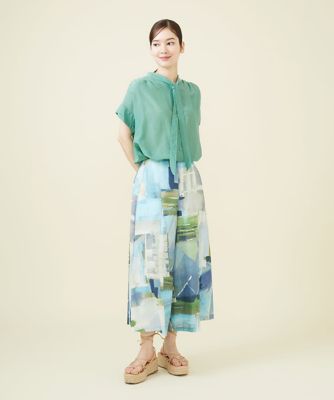 シルクコットンボウタイブラウス