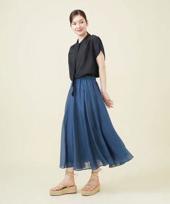 シルクコットンボウタイブラウス