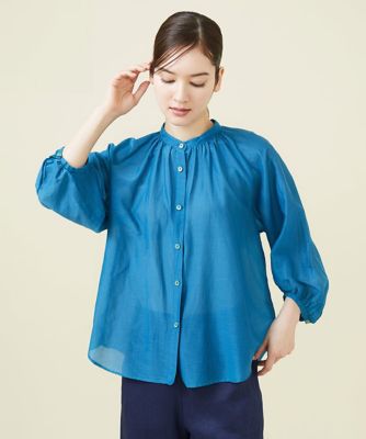 Sybilla (Women)/シビラ シルクコットンギャザーブラウス