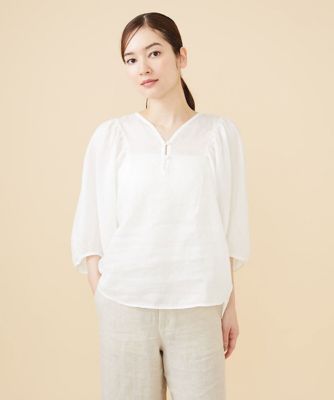 Sybilla (Women)/シビラ リネンローンタックスリーブブラウス