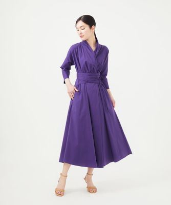 ＜Sybilla (Women)＞ウエストベルトカシュクールドレス