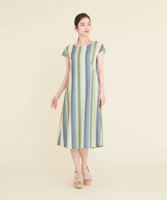 マルチカラーシェブロン刺繍ドレスの通販 | 三越伊勢丹オンライン