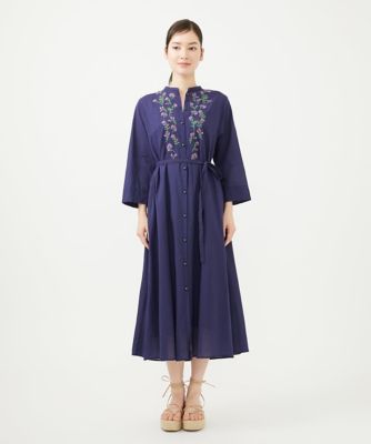 【ＩＮＤＩＡ】フラワー刺繍ドレス