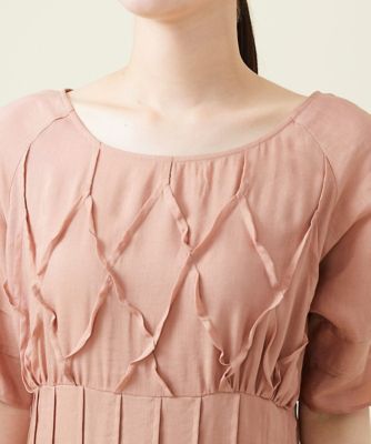 シアーリネンピンタックデザインドレス