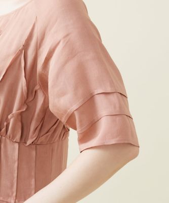 シアーリネンピンタックデザインドレス
