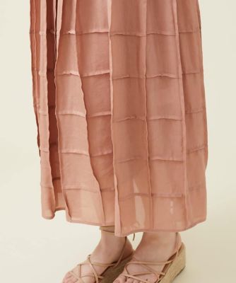シアーリネンピンタックデザインドレス