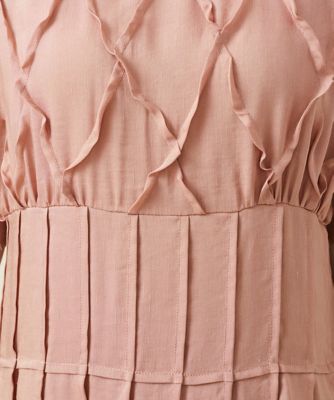 Sybilla シビラ リネン ピンタック ロングワンピース Sybilla シビラ シアーリネンピンタックデザインドレス ロングワンピース