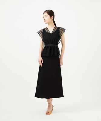 Ｖネックロングドレス