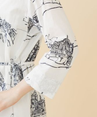 タウンスケープ刺繍ドレス