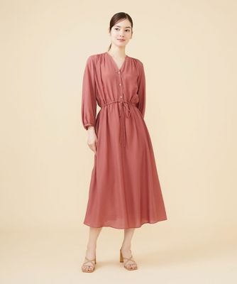 シルクレーヨンギャザードレス