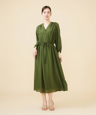 シルクレーヨンギャザードレス