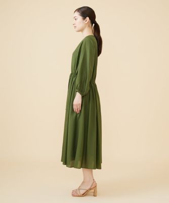 シルクレーヨンギャザードレス