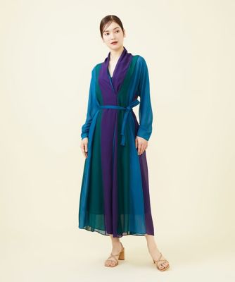 ＜Sybilla (Women)＞【メディア着用】カラーコンビネーションローブドレス