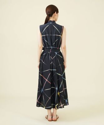 板締め絞りカシュクールドレス