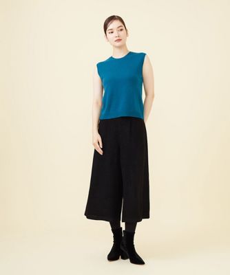 カシミヤノースリーブプルオーバー