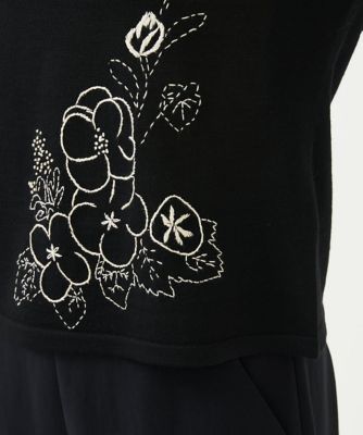 シビラ　花柄刺繍トップス ステッチフラワー刺繍プルオーバー | Sybilla (Women)/シビラ | 三越