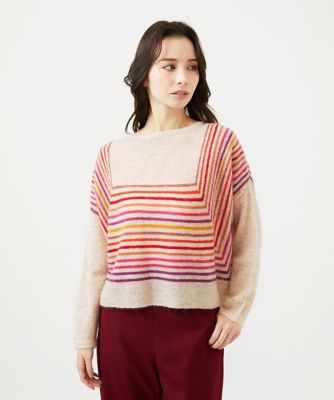 ＜Sybilla (Women)＞マルチカラーボーダーニット