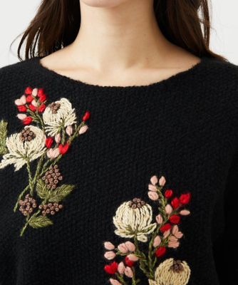 シビラ　未使用　刺繍ニット　Ｍ ビーズフラワー刺繍ニット(ニット・セーター) | Sybilla(シビラ