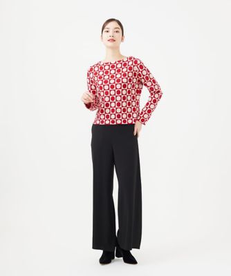 【ＴＩＬＥ】タイルモチーフボートネックプルオーバー