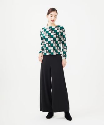 【ＴＩＬＥ】タイルモチーフボートネックプルオーバー