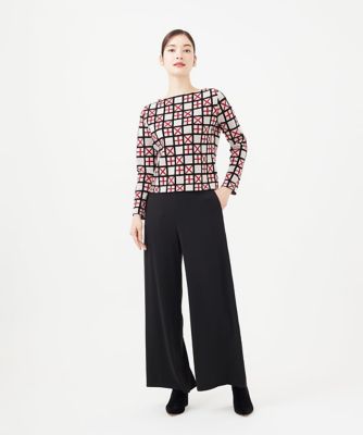 【ＴＩＬＥ】タイルモチーフボートネックプルオーバー