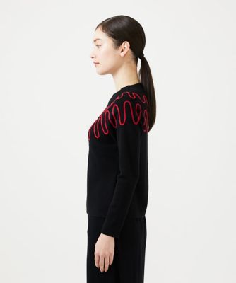 シビラsybilla バイカラー 長袖チュニック バイカラーコード刺繍ニット | Sybilla (Women)/シビラ | 三越伊勢丹