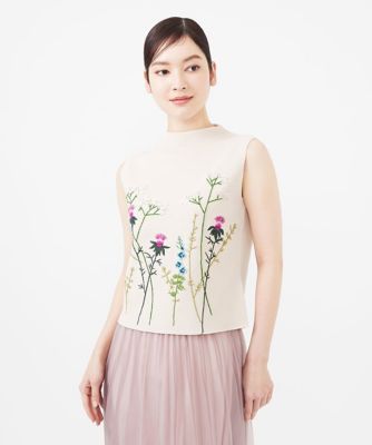 Sybilla (Women)/シビラ アザミ刺繍ノースリーブプルオーバー
