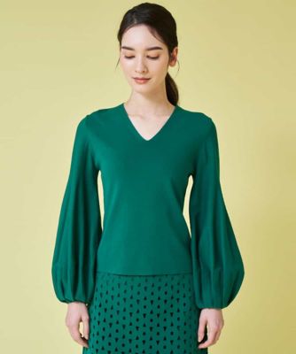 ＜Sybilla (Women)＞コットンフィットボリュームスリーブニットプルオーバー