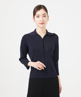 【SALE】Sybilla (Women)/シビラ 襟付きアイレットカーディガン ネイビー57 トップス【三越伊勢丹/公式】