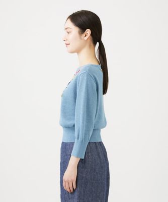 ビーズフラワー刺繍ニット | Sybilla (Women)/シビラ | 三越伊勢丹