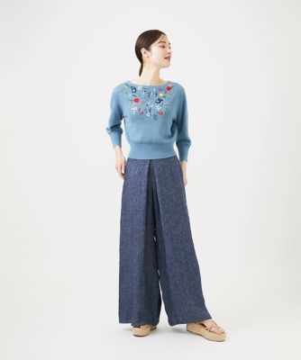ビーズフラワー刺繍ニット | Sybilla (Women)/シビラ | 三越伊勢丹