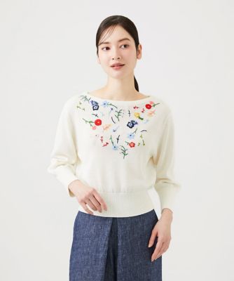 ❣️極美品❣️3点おまとめビーズ刺繍長袖ニット 楽天市場】ニット トップス 花柄刺繍 [N1208] レディース 20代 30代 40