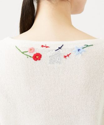 シビラ　花柄刺繍ニット ビーズフラワー刺繍ニット(ニット・セーター) | Sybilla(シビラ