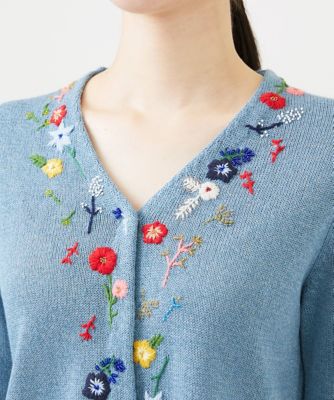 Sybilla 花柄刺繍 七分袖カーディガン　新品 シビラ Sybilla 刺繍 フラワー カーディガン｜Yahoo!フリマ（旧PayPay