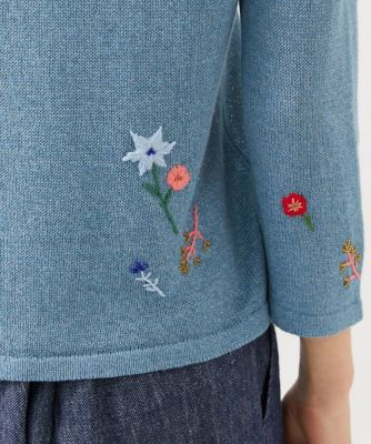 BLUMALINEの花柄ビーズ装飾カーディガン ビーズフラワー刺繍カーディガン | Sybilla (Women)/シビラ | 三越