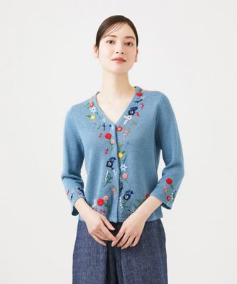 ビーズフラワー刺繍カーディガン | Sybilla (Women)/シビラ | 三越