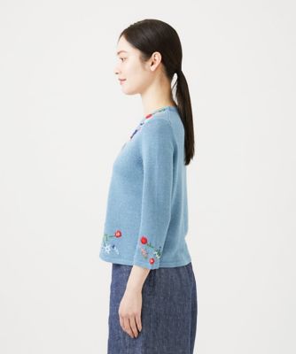 【新品】Sybilla　シビラ　花柄　モチーフ　カーディガン ビーズフラワー刺繍カーディガン | Sybilla (Women)/シビラ | 三越
