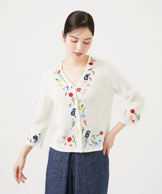 ビーズフラワー刺繍カーディガン | Sybilla (Women)/シビラ | 三越