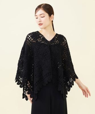 ハンドクロシェットポンチョ