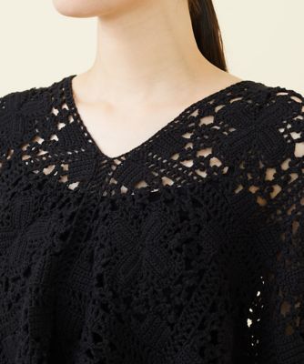 ハンドクロシェットポンチョ
