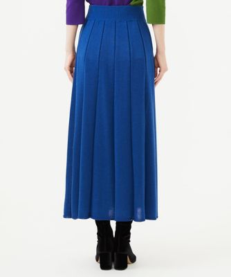 新品ゴルフ　パフスリーブニット　プリーツニットスカート　人気 プリーツ風ニットスカート | Sybilla (Women)/シビラ | 三越伊勢丹