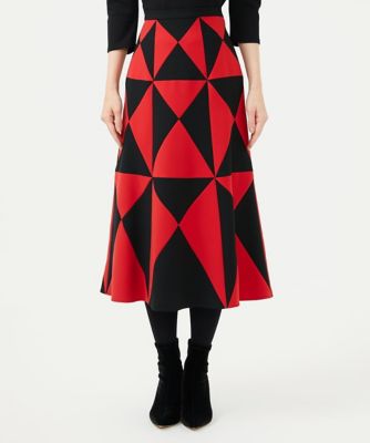 ブラック×レッドパッチワークスカート | Sybilla (Women)/シビラ