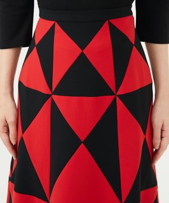 ブラック×レッドパッチワークスカート | Sybilla (Women)/シビラ