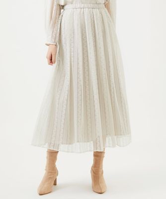 ＜Sybilla (Women)＞ストライプレーススカート