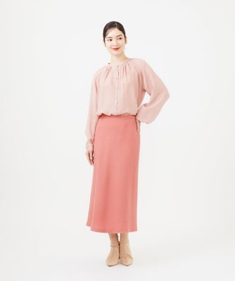 美品✨'24年 現行品 シビラ リリーモチーフジャカードスカート ピンク M ピンクツイードナロースカート | Sybilla (Women)/シビラ | 三越伊勢丹