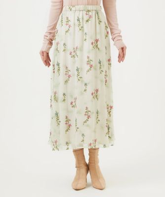 ＜Sybilla (Women)＞ドットフラワー刺繍スカート