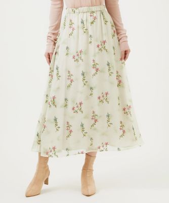 ドットフラワー刺繍スカート | Sybilla (Women)/シビラ | 三越伊勢丹