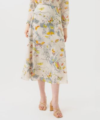 ＜Sybilla (Women)＞バタフライ＆フラワープリントスカート